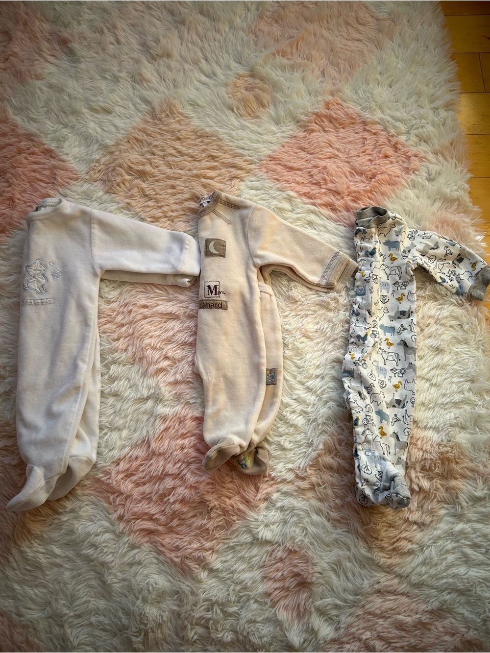Baby Boy One-Piece Footed Pyjama Set of  3 - Size 3M